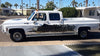 bald eagle checkered flag vinyl graphics on classic truck